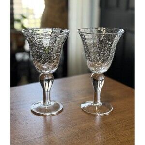 Artland Iris Water Goblets Bubble Design- Set Of 2